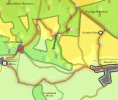Map for walk around Gormire Lake and the White Horse of Kilburn