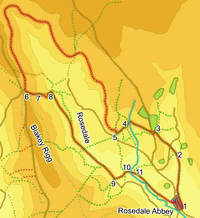 Map for walk around Rosedale